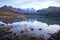 Mountains, glacier and glacial lake Morsarlon in Skaftafell National Park Iceland. landscape Southern Iceland Sunset and Sunrise