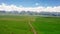 Mountains and grassland in a sunny day