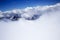 Mountains hiding in clouds, view from Elbrus side