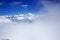Mountains hiding in clouds, view from Elbrus side
