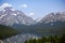 Mountains high above the surrounding landscape.