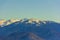 Mountains and hills covered with snow and sand after the African sandstorm