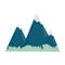 mountains with ice on top.The mountains in Scotland.Scottish mountain range.Scotland single icon in cartoon style