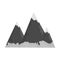 mountains with ice on top.The mountains in Scotland.Scottish mountain range.Scotland single icon in monochrome