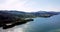 Mountains and Lake at Crystal Spring Reservoir panoramic view