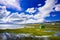 Mountains and lake in Qinghai-Tibet Plateau