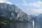 Mountains and Lake Traun Traunsee in Upper Austria