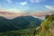 Mountains Landscape. Hills skyline Worlds End in Horton Plains N