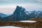 Mountains landscape in Norway Senja island view travel beautiful destinations wilderness scenery