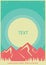 Mountains landscape retro poster background for text