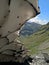 Mountains landscape during summer - view under the ice and snow