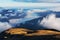 Mountains landscape under clouds