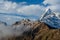 Mountains landscape view at Mardi Himal Trek in Himalaya mountains