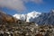 Mountains of Langtang and chorten