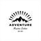 Mountains logo vector illustration. Outdoor adventure expedition, mountains silhouette shirt,