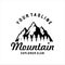 Mountains logo vector illustration. Outdoor adventure expedition, mountains silhouette shirt