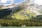 Mountains maligne lake banff national park west canada british columbia