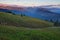 Mountains and meadows at sunset, Olympic National