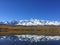 Mountains mirror lake reflection. Amazing mountain landscape. Altai Mountains. Kurai steppe. Dzhangyskol lake