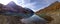 Mountains mirrored in the lake