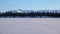 Mountains from Nulltjarn lake in winter in Are Valadalen in Jamtland in Sweden