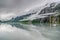 Mountains & Ocean with cloudy sky at Glacier Bay Alaska