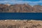 Mountains and Pangong tso Lake. in Ladakh, North India.