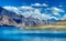 Mountains,Pangong tso (Lake),Leh Ladakh,Jammu and Kashmir,India