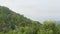 Mountains Panning Shot Foggy Forest on High Hills