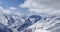 Mountains panorama. View from the ski slope.