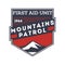 Mountains patrol, first aid unit label