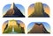 Mountains Peaks, landscape early in a daylight, big set. volcano, matterhorn, roraima, vesuvius, devils tower. travel or