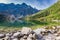 Mountains pond in the autumn Tatras. Wildlife in Poland