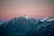 Mountains in the Pyrenees from the Grandvalira ski resort in Andorra