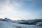 Mountains in the Pyrenees from the Grandvalira ski resort in Andorra