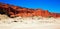 Mountains of red sandstone in Ischigualasto Park