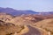 Mountains with red stripes. Khizi region. Azerbaijan