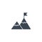 Mountains related vector glyph icon.