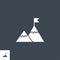 Mountains related vector glyph icon.