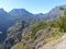 Mountains of the Reunion Island in the Indian ocean.