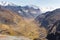 Mountains ridge valley canyon river trail view, El Choro Bolivia
