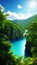 Mountains and rivers beautiful scenery illustration Double ninth Festival background material