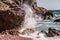 Mountains, rocks, large stones and trees in the area of Balaklava, Sevastopol and Admiralty Beach