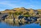 Mountains and rocks in the River Nile in Aswan