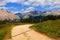 Mountains scenery to path and nature in Alta Badia, Dolomiti mountains Italy, Europe