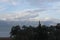 Mountains and sea view in Antalya with snow covered mountains