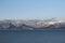 Mountains and sea view in Antalya with snow covered mountains