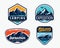 Mountains set labels. Mountaineering, climbing concept vector illustration