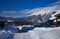 Mountains ski resort Caucasus- nature and sport background