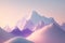 Mountains and sky pastel colored gradient layered multicolored mountain ridges